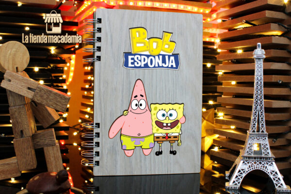 Libreta de Madera Bob Esponja