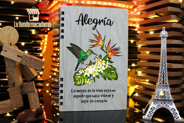 Libreta de Madera Colibrí