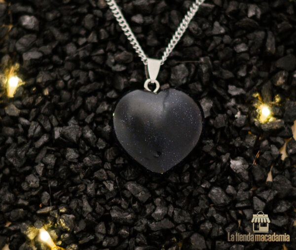 Collar Piedra Natural Corazon