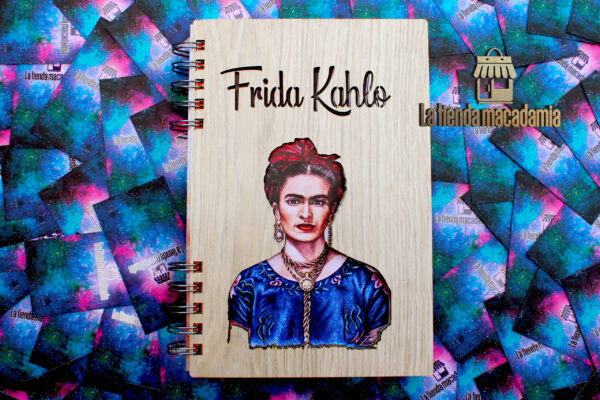 Libreta Madera Frida Khalo