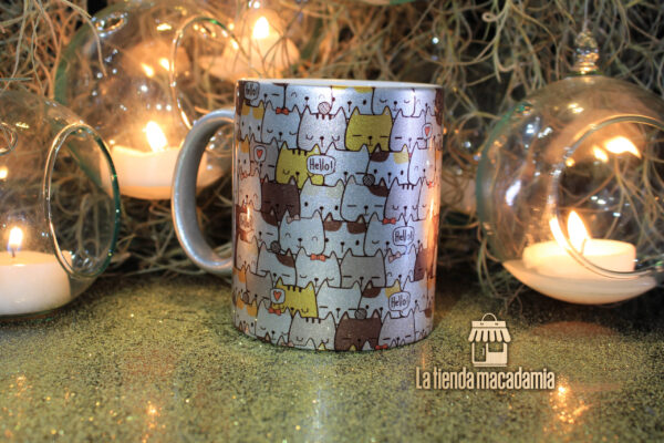 Mug Nacarado Gatos - Imagen 2