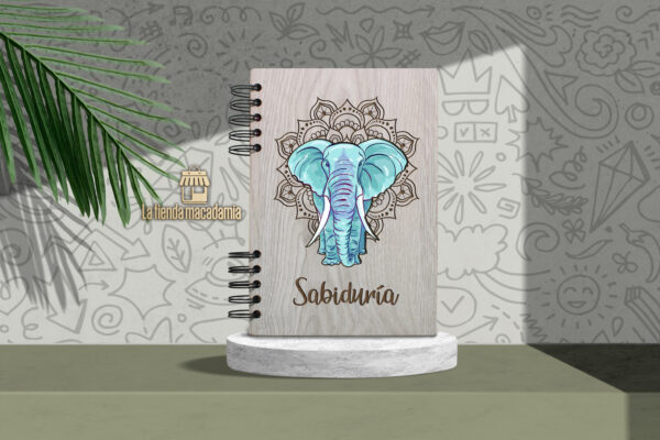 Libreta de Madera Elefante