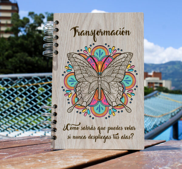 Libreta de Madera Mariposa